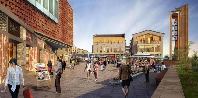 Sketchup商业模型|鄂州梧桐湖小镇民国风商业,曲苑岛,DC国际,多层商业建筑，新中式风格