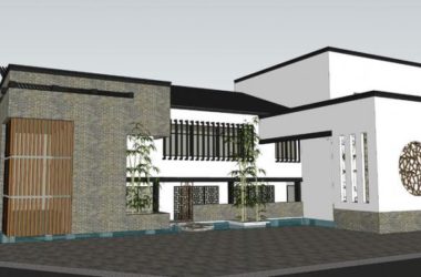 Sketchup商业模型|多层山地商业建筑，新中式风格-BIM建筑网