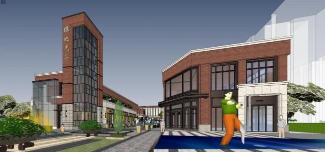 Sketchup商业模型|多层商业，新古典主义风格