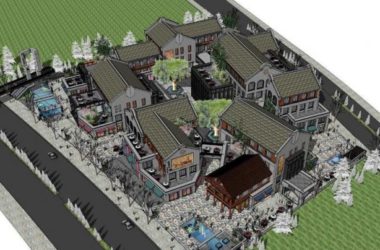 Sketchup商业模型|多层商业街，中式风格-BIM建筑网
