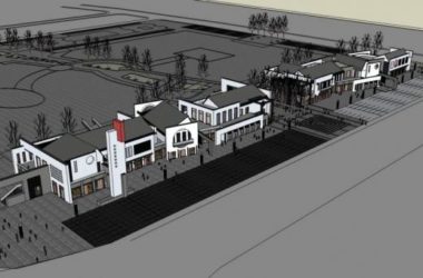 Sketchup商业模型|多层商业街，新中式风格-BIM建筑网