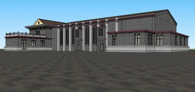Sketchup商业模型|多层会所，商业建筑，新中式风格