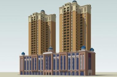 Sketchup住宅模型|回族伊斯兰风格，高层住宅，底层商业，古典风格，居住建筑-BIM建筑网