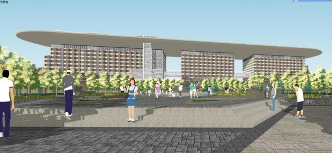 Sketchup酒店模型|高层五星级酒店，景观，现代风格