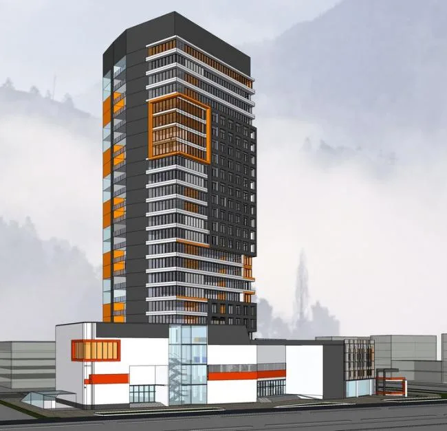 Sketchup综合体模型|商业综合体，高层办公，底层商业，现代风格