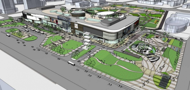 Sketchup商业模型|大型商场，多层商业建筑，现代风格