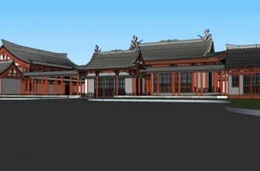 Sketchup古建筑模型|古建筑，中式风格-BIM建筑网