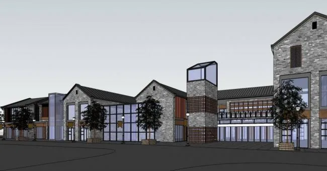 Sketchup商业模型|多层沿河商业街，古建，中式风格