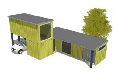 Sketchup素材模型|集装箱建筑，现代风格-BIM建筑网