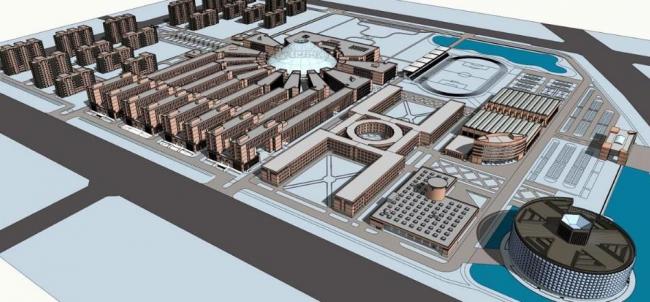 Sketchup学校模型|鲁美新校区，多层大学校园学院，教学楼，教育建筑，现代风格