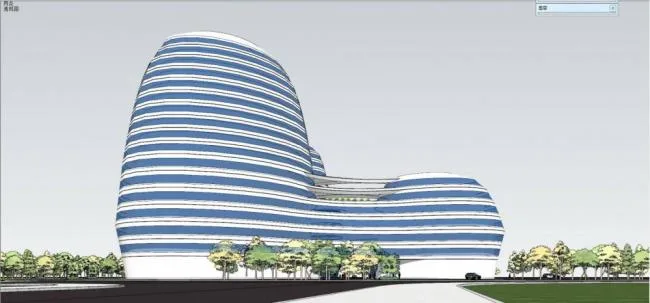 Sketchup酒店模型|星级云河，多层高层混合酒店，现代风格