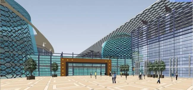 Sketchup酒店模型|宿迁会议中心，多层酒店，办公，现代风格