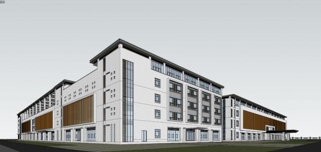 Sketchup医院模型|多层医院，病院，现代风格，医疗建筑