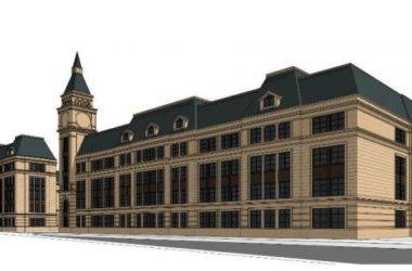 Sketchup学校模型|多层中小学学校，教学楼，教育建筑，古典风格-BIM建筑网