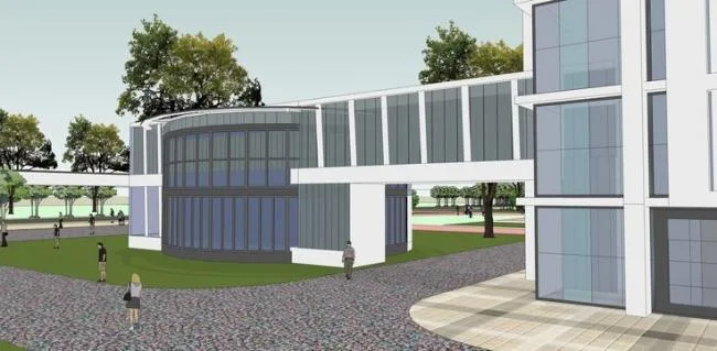 Sketchup学校模型|多层中小学学校，教学楼，教育建筑，中式风格