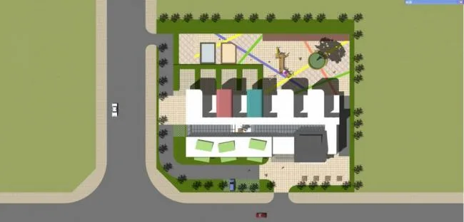 Sketchup学校模型|多层幼儿园学校，教育建筑，现代风格