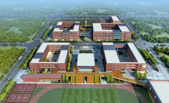 Sketchup学校模型|多层中小学学校，教学楼，教育建筑，现代风格