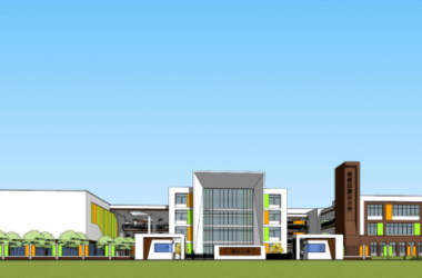Sketchup学校模型|多层中小学学校，教育建筑，现代风格-BIM建筑网