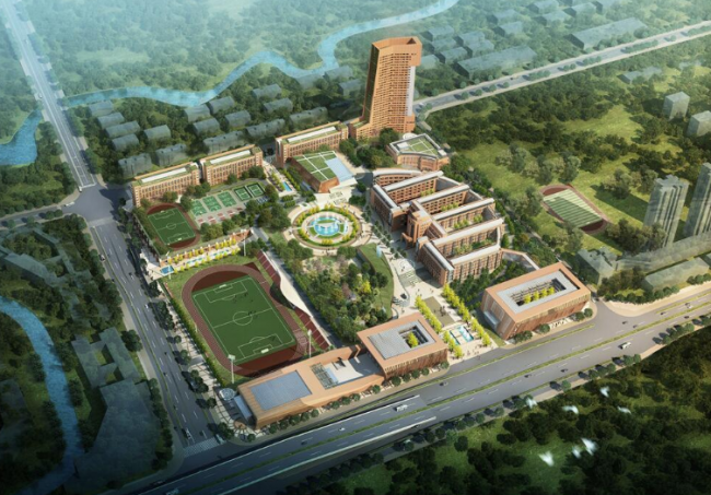 Sketchup学校模型|多层中学学校，教育建筑，现代风格