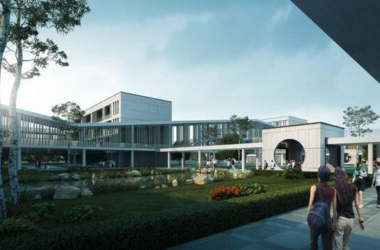 Sketchup学校模型|多层中学学校，教育建筑，现代风格-BIM建筑网