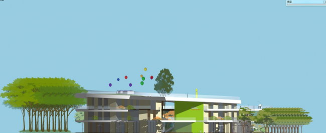 Sketchup学校模型|多层幼儿园学校，教育建筑，现代风格