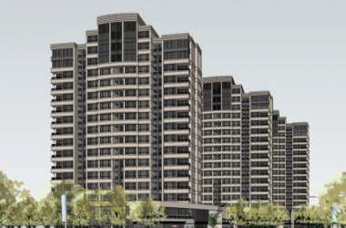 Sketchup住宅模型|高层住宅，底层商业，居住建筑，现代风格-BIM建筑网