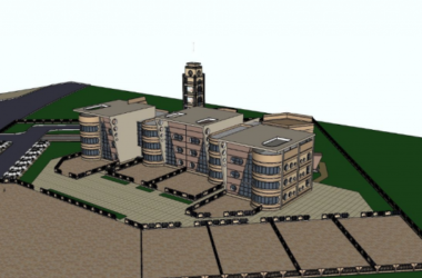 Sketchup学校模型|多层幼儿园学校，教育建筑，现代风格-BIM建筑网