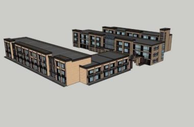 Sketchup学校模型|多层幼儿园学校，教育建筑，现代风格-BIM建筑网