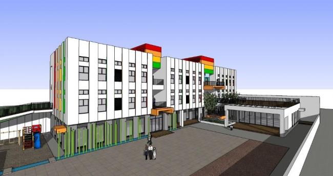 Sketchup学校模型|多层幼儿园学校，教育建筑，现代风格