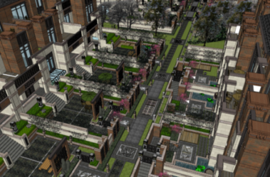 Sketchup住宅模型|多层洋房，庭院，复古风格，居住建筑，古典风格-BIM建筑网