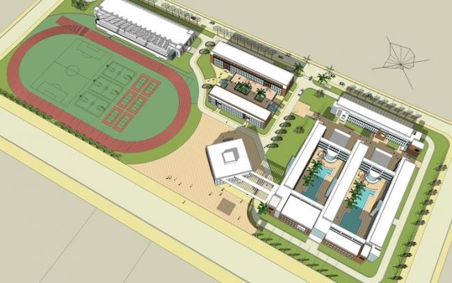 Sketchup学校模型|多层学校，教育建筑，现代风格