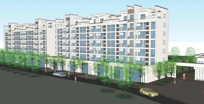 Sketchup住宅模型|多层住宅小区规划设计，居住建筑，中式风格