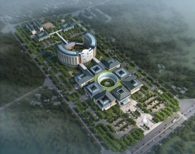 Sketchup医院模型|多层高层混合医院，现代风格，医疗建筑