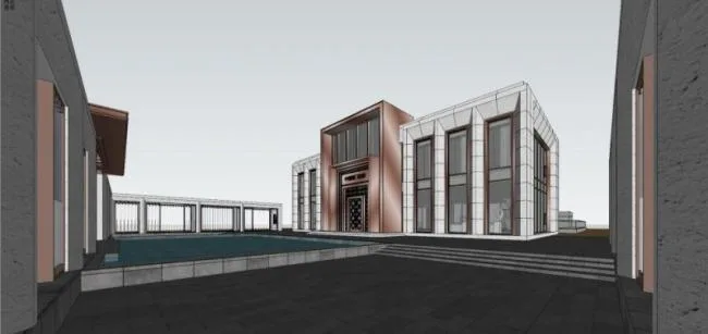 Sketchup商业模型|多层商业售楼处，现代风格