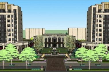 Sketchup住宅模型|小高层住宅，底层商业，新古典风格-BIM建筑网