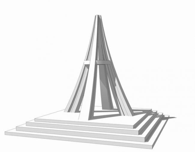 Sketchup素材模型|梅河口市火车站雕塑，素材组件