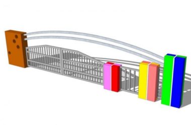 Sketchup素材模型|幼儿园入口大门，素材组件-BIM建筑网