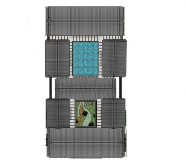 Sketchup住宅模型|多层四合院，中式风格