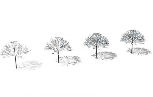 Sketchup素材模型|2D水彩树，植物树，景观树，手绘树，景观素材组件