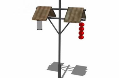 Sketchup素材模型|中式路灯，素材组件-BIM建筑网