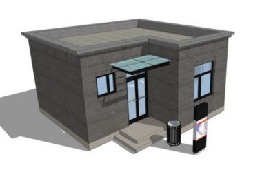 Sketchup小品模型|保安亭门卫保安室岗亭素材组件，小品-BIM建筑网
