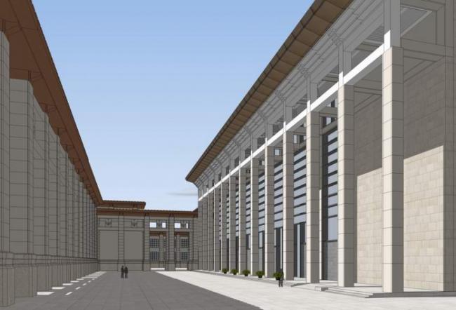 Sketchup文化模型|多层展览馆展示中心博物馆，现代风格，文化建筑