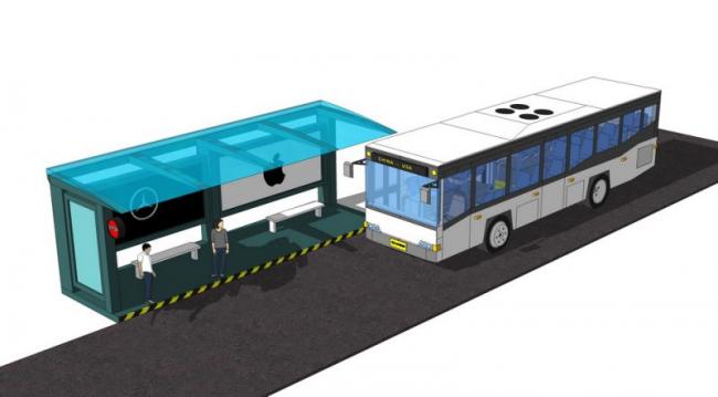 Sketchup素材模型|公交站台，公车站牌，候车棚，交通工具，素材组件