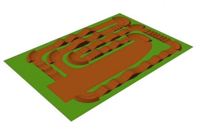 Sketchup素材模型|竞速滑道