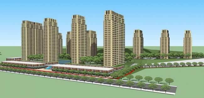 Sketchup住宅模型|高层住宅小区，底层商业，现代风格