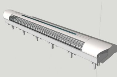 Sketchup素材模型|地铁轨道，地铁桥，素材组件-BIM建筑网