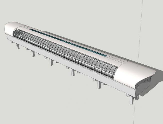 Sketchup素材模型|地铁轨道，地铁桥，素材组件