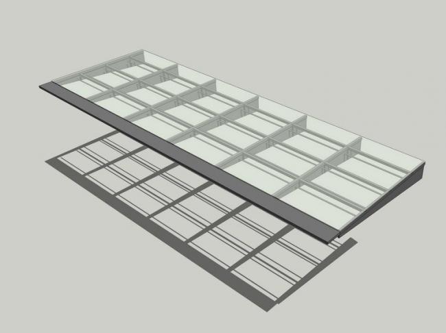Sketchup素材模型|玻璃雨棚，景观素材组件