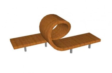 Sketchup素材模型|户外公园座椅，公共椅，景观素材组件-BIM建筑网