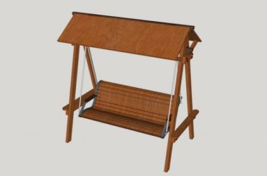 Sketchup素材模型|秋千椅景观素材组件-BIM建筑网